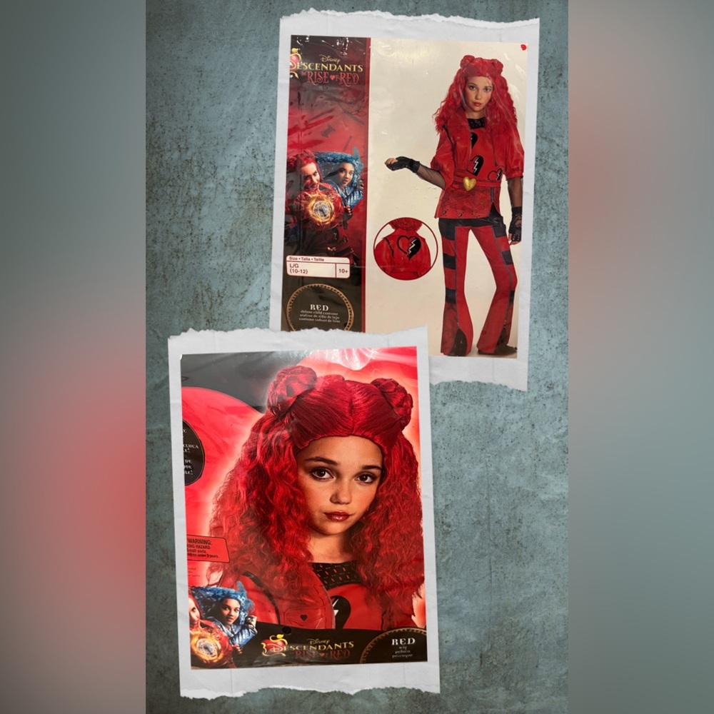 Descendants 4 The Rise of Red Halloween Costume and Deluxe Wig